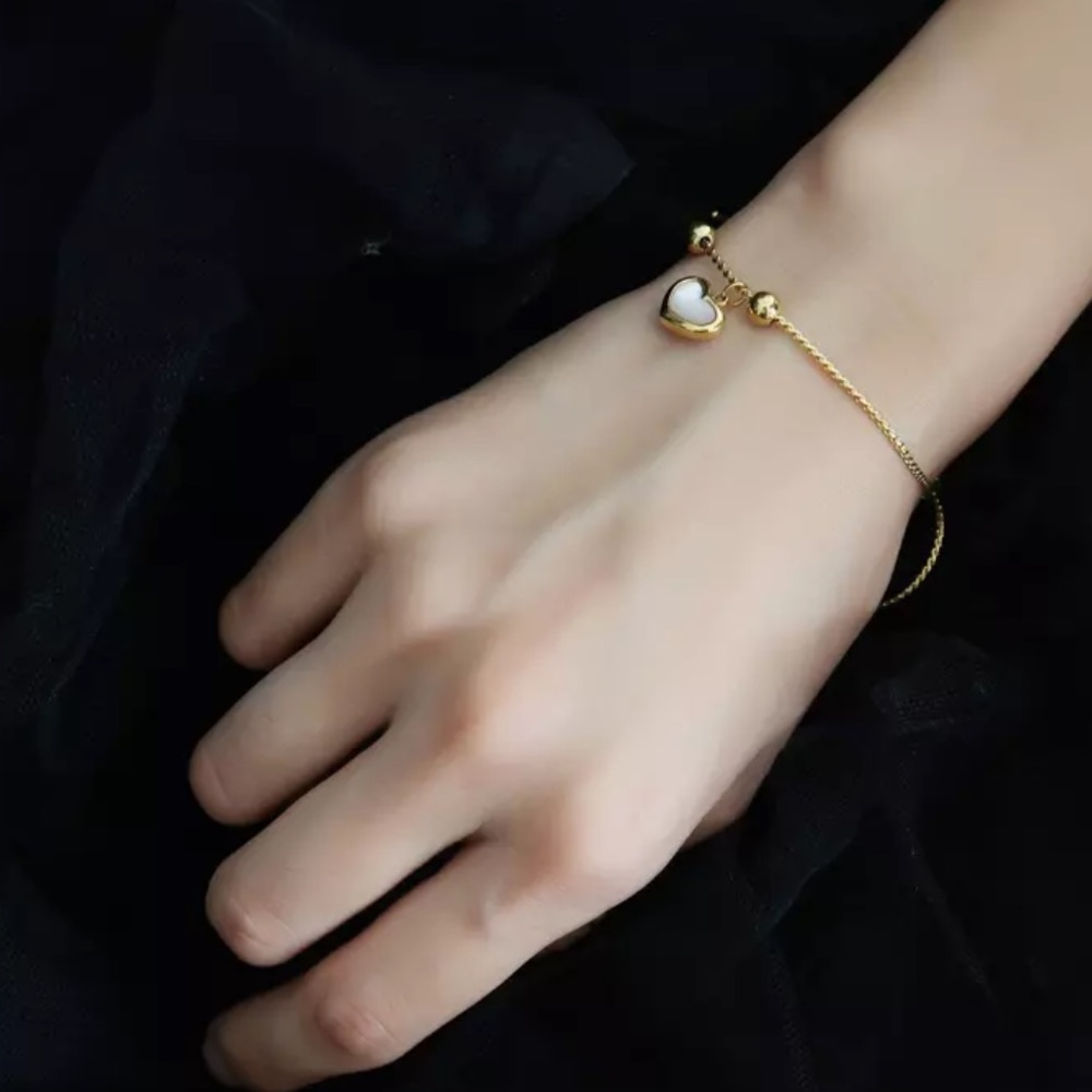 NEW 925 STERLING SILVER HEART LOVE BRACELET, NICE BRACELET, CUTE BRACELET - Picture 4 of 5